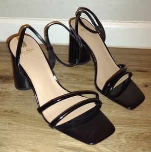 Sam Edelman Shoes Kia Heeled Sandals Ankle Strap Black Open Toe Women's Size-13M